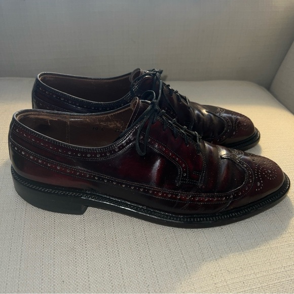 Wright Arch Preserver Shoes Burgundy Leather Wingtip Oxfords Men’s Size 10C main image 9